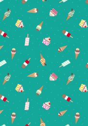 Small things Sweet Fabric | Ice Cream Green
