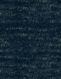 Winter Hollow Fabric | Music Notes Navy