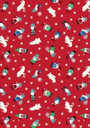 Hygge Glow Fabric | Mini Tomten Red