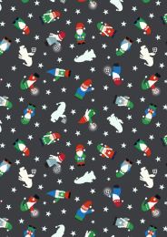 Hygge Glow Fabric | Mini Tomten Charcoal