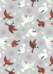 Hygge Glow Fabric | Flying Tomte Silver