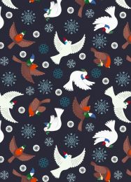 Hygge Glow Fabric | Flying Tomte Charcoal