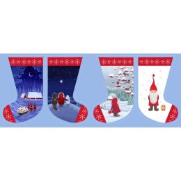 Tomtens Village Fabric | Small Stocking Panel