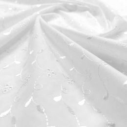 Broderie Anglaise 3 Hole Design | White