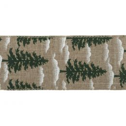 Premium Wire Edged Ribbon | Festive Trees, 63mm