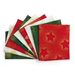 Stitch It, Festive Sparkle Fabric | Fat Quarter Pack All Designs