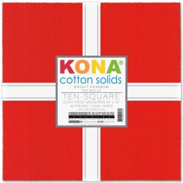 10" Fabric Squares | Kona Bright Rainbow