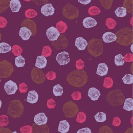 Jersey Cotton Fabric | Dots Burgundy