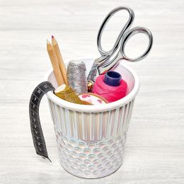 Thimble Desk Tidy | Pearl White
