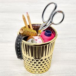 Thimble Desk Tidy | Yellow Gold