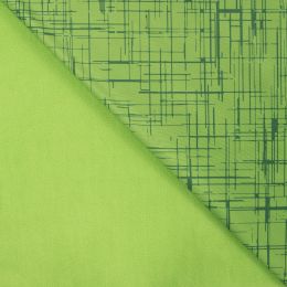 Soft Shell Fleece Fabric | Textured Print - Lime Green