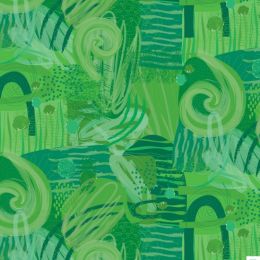 Extra Wide Fabric | Mishmash Green