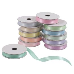 Trimmings Bundle Satin Ribbons - Pastels, 12 Roll Pack