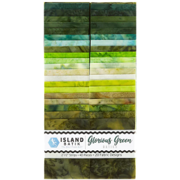 Island Batik Fabric Strip Pack | Glorious Greens