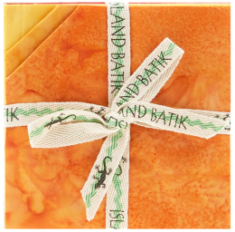 Island Batik Charm Pack, 5in Squares | Opulent Orange