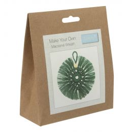 Macrame Wreath Hanging Decoration Kit - Green