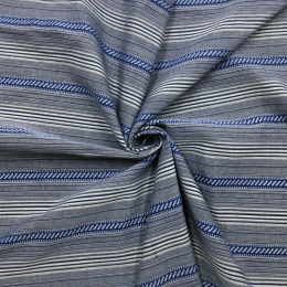 Aztec Jacquard Stripe Fabric | Blue Tones