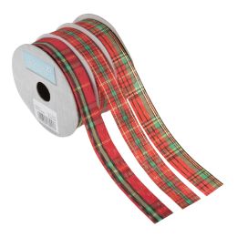 Tartan Ribbon Bundle 15mm - 3 Roll Pack