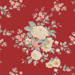Tilda Merry Little Christmas Fabric | Carol Burgundy