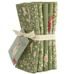 Tilda Merry Little Christmas Fabric | Fat Quarter Bundle Green