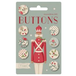 Tilda Merry Little Christmas Buttons | 16mm