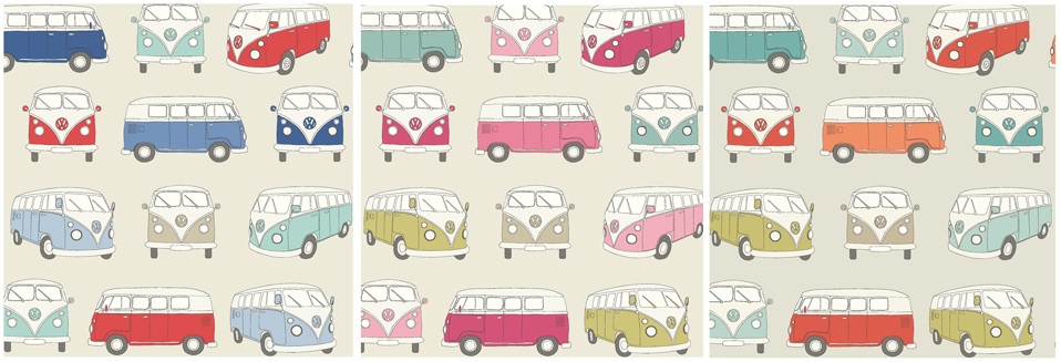 VW Campervan Fabric - 100% Cotton