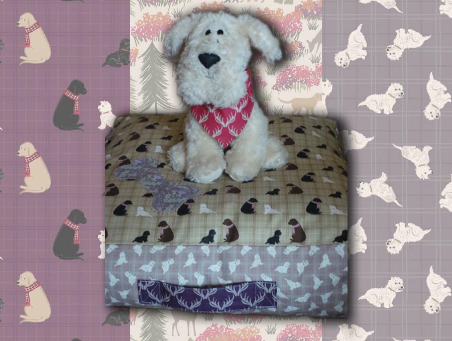 A Walk In The Glen Dog Bed Pattern Header